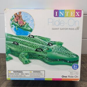 Intex Giant Alligator Gator Ride-On Swimming Pool 2 Person Float 80" X 45" NEW